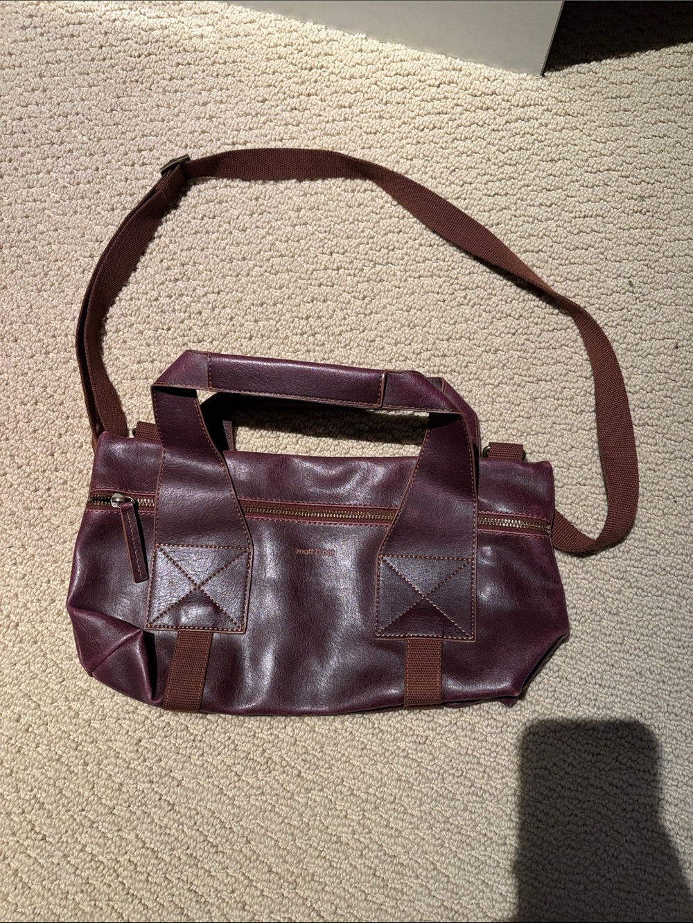 Matt & Nat Burgundy Crossbody Satchel